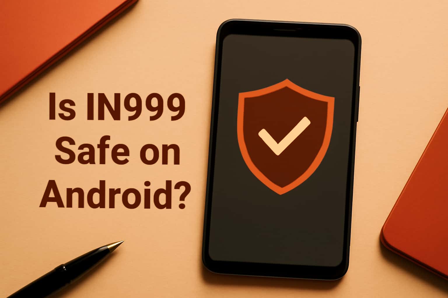 An informational scene about the safety of IN999 on Android devices.