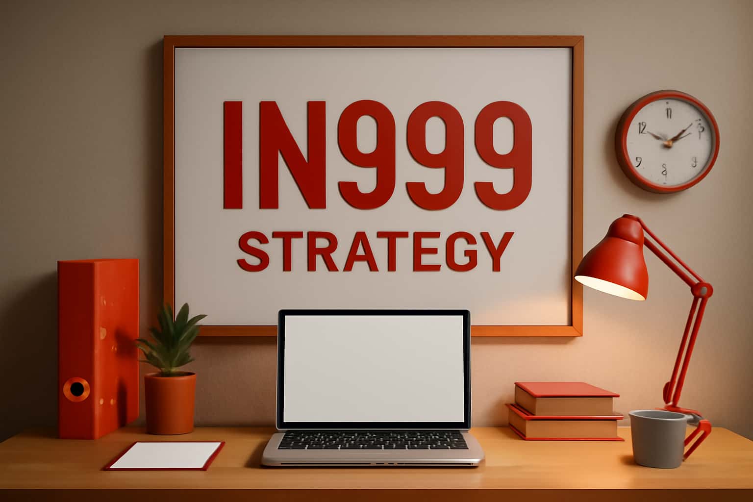 A futuristic scene highlighting the concept of IN999 Strategy with a focus on technology.
